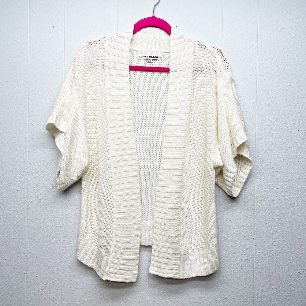 Costa Blanca Knit Cardigan Sweater Womens M/L Opne Front Relaxed Boho Beachy